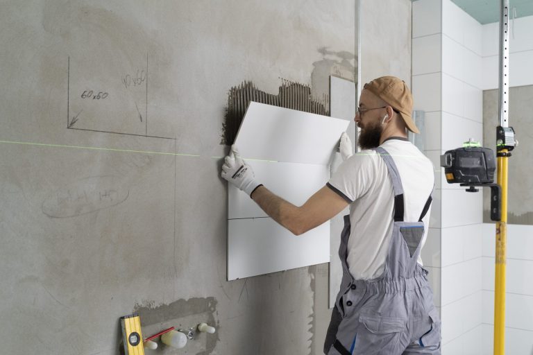 pose de carrelage mural renovation de salle de bain